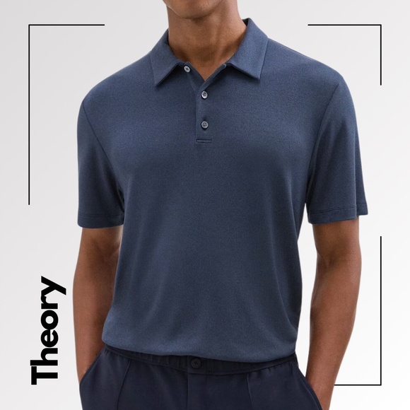 Theory Other - THEORY Men's Bron Polo Shirt in Anemone Modal Jersey in Eclipse Multi - LARGE